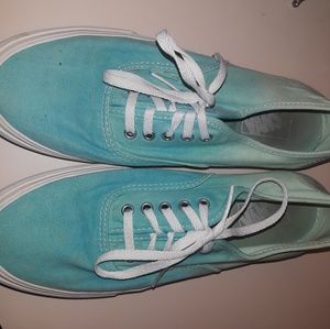 Ombre Turquoise & Mint Vans